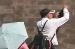 警方通报游客在故宫城墙上刻划