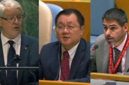 中国代表在联合国一对二激辩加方