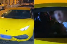 男子逆行怼路人开不上兰博基尼