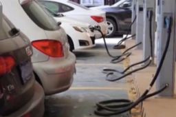 新能源车高速服务区排队4小时充电