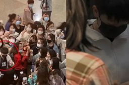 孙颖莎在机场被大批粉丝围追堵截