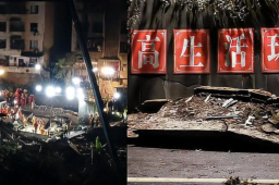 重庆爆炸致16死 现场散落2米巨石