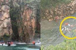 巴西岩壁断裂砸向游船致多人死伤