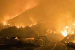 大规模山火席卷美国加州沿岸