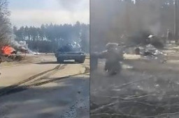 乌克兰士兵扛反坦克导弹上火线