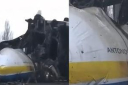 俄记者实拍证实世界最大运输机安-225被摧毁