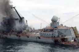 “莫斯科号”起火爆炸画面曝光