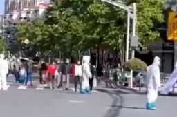 上海一小区解封居民春游式购物