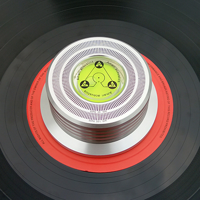 黑胶唱机LP唱片碟压镇 银色 直径78mm 高35mm 重300g 带测速功能