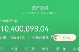 网友晒炒股收益：一年亏1040万