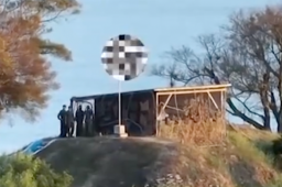 无人机再拍金门：台士兵躲进哨所