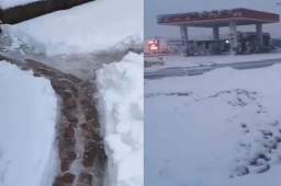 辽宁多地大雪 积雪深处没过脚踝