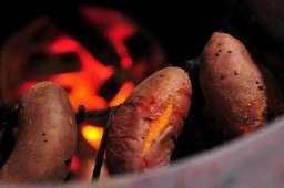 男子带儿子体验烤红薯引发火灾