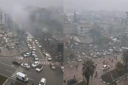 航拍土耳其震后小镇：难见完好房屋