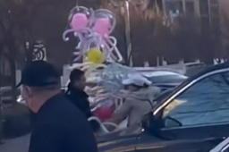 女子卖气球城管要没收 当场全放飞