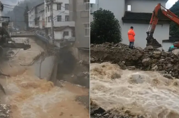 陕西一地遭50年一遇特大暴雨侵袭