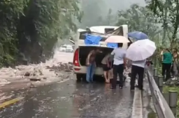 被巨石砸中的“渝A97G82”