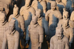 考古人员徒手摸兵马俑 博物馆回应