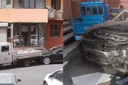 货车倒车连撞奥迪20多次 多方回应