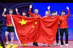 亚运国乒女团3-0日本 豪取五连冠